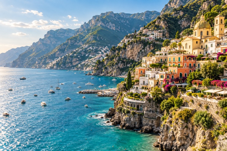 The Amalfi coastline in Italy